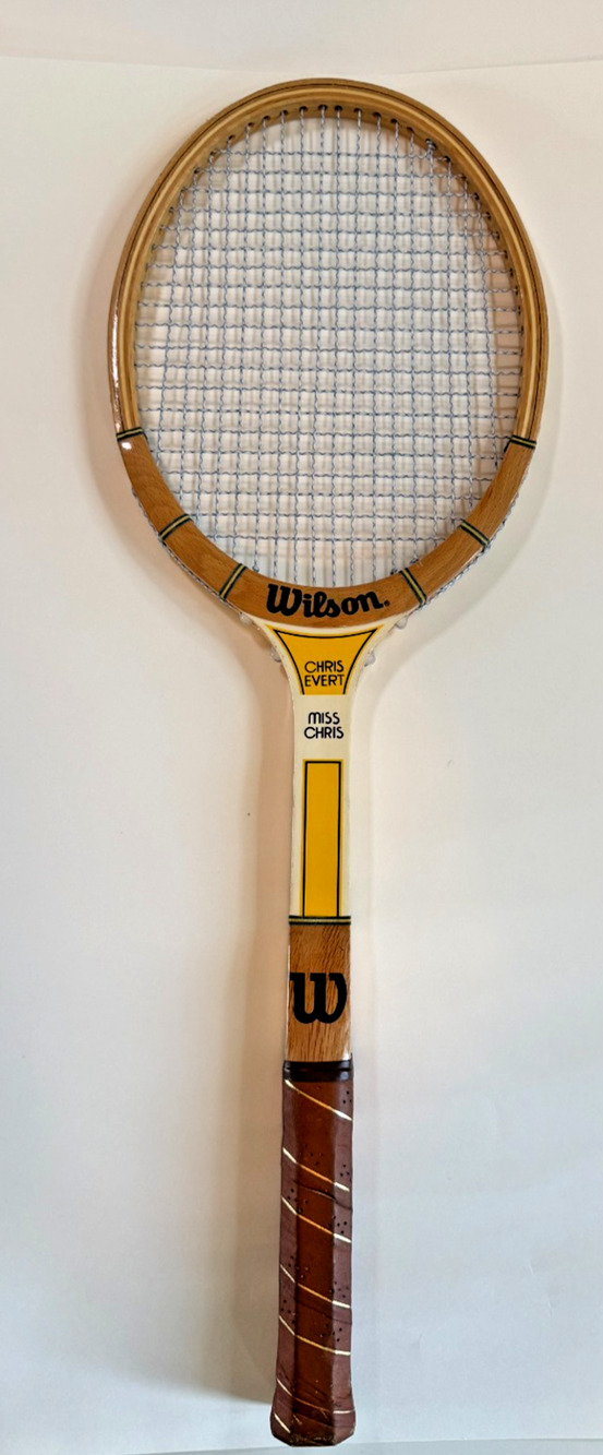 Vintage Wilson Chris Evert Miss Chris Wood Tennis Racquet 4 3/8 Grip 27" Leather